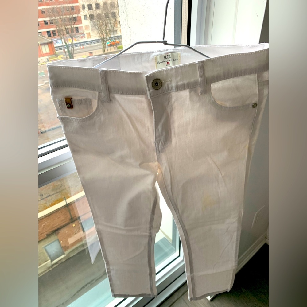 White Straight Jeans